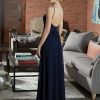 Morilee Simple Chiffon Bridesmaid Dress Featuring a Deep V-Neckline Style #21597 - Image 2