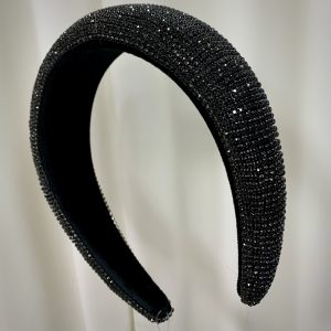 Chunky Crystal Headband (Black)