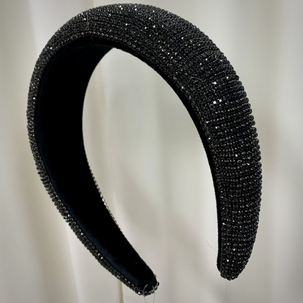 Chunky Crystal Headband (Black)