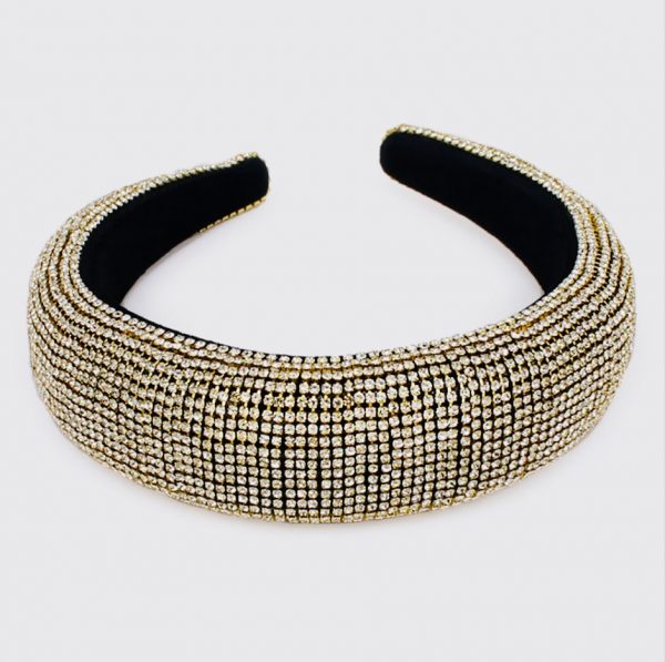 Chunky Crystal Headband (Gold) - Image 2