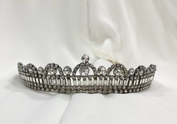 Antiqued Silver Royal Tiara