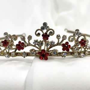 Red Accented Gold Tiara